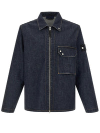 STONE ISLAND Denim Collection: Overshirt Comfort Con Zip Women
