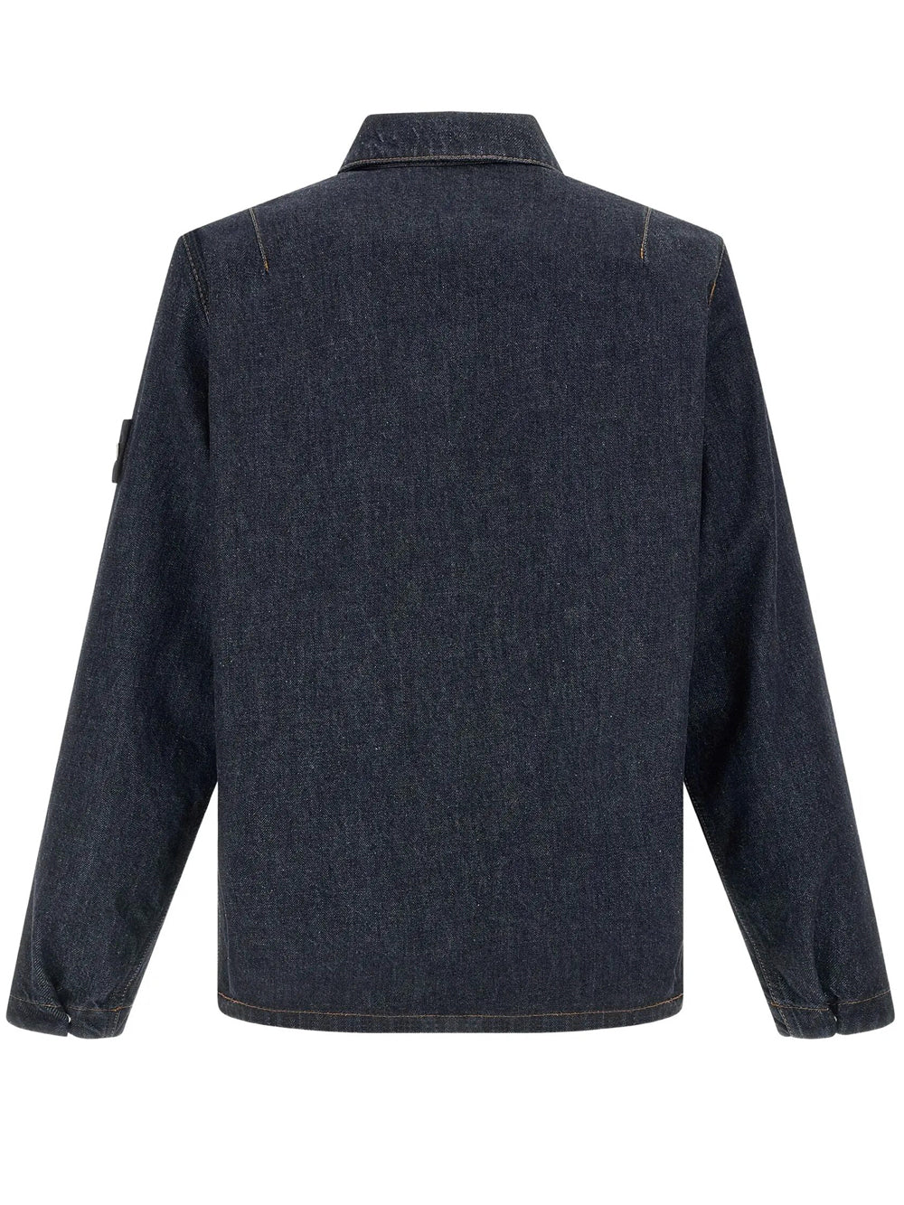 Stone Island Men Denim Collection: Overshirt Comfort Con Zip