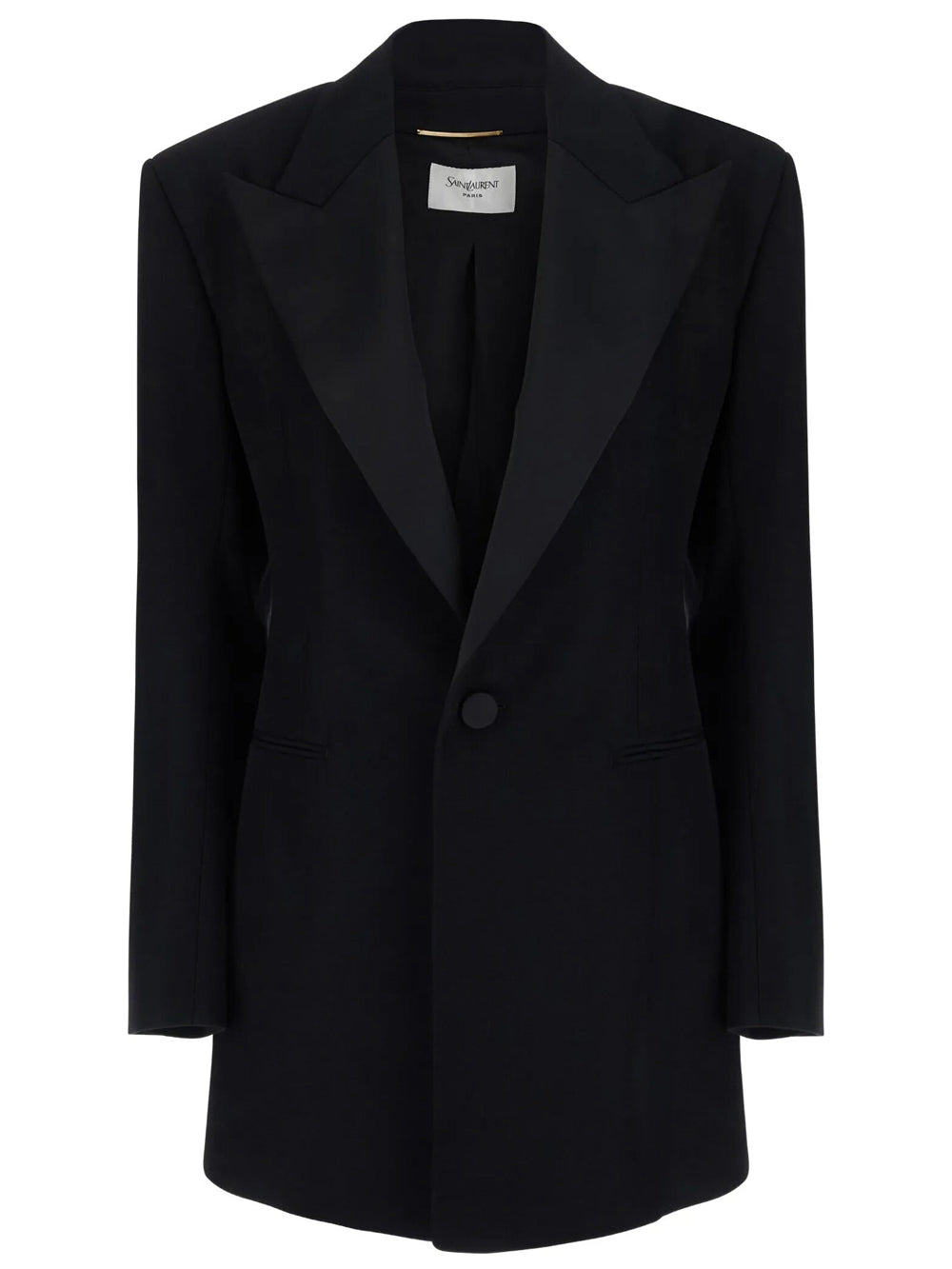 SAINT LAURENT PARIS Giacca Smoking Monopetto In Grain De Poudre Women