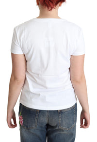 Moschino White Cotton Sunny Milano Print Women's T-shirt