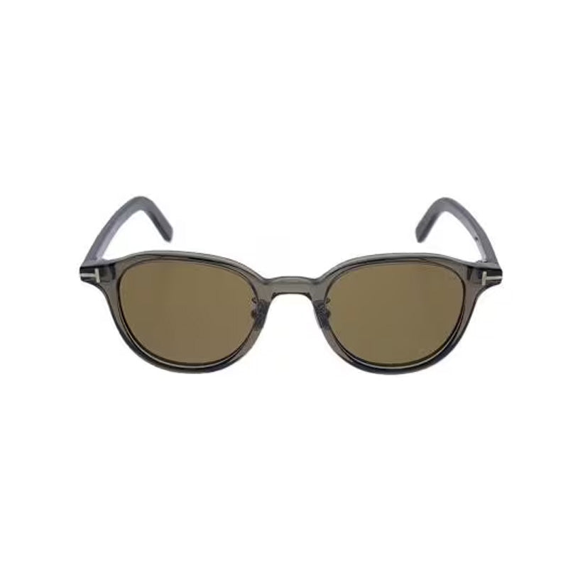 Tom Ford Tom Ford Sunglasses Round Full Rim, Transparent Grey Frame and Roviex Lens FT0977-D20J