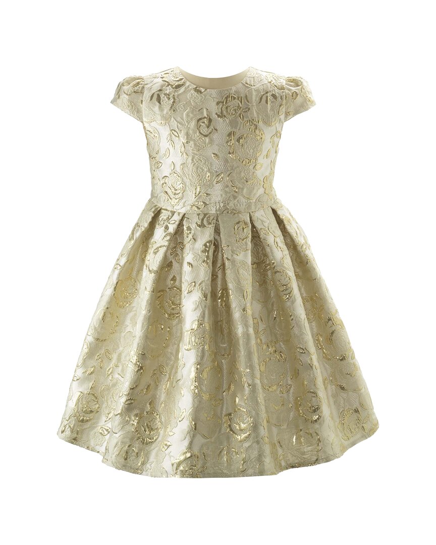 Rachel Riley Damask Dress Gold