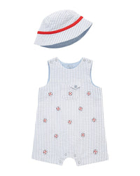 Little Me Baseball Sunsuit & Hat