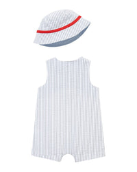Little Me Baseball Sunsuit & Hat