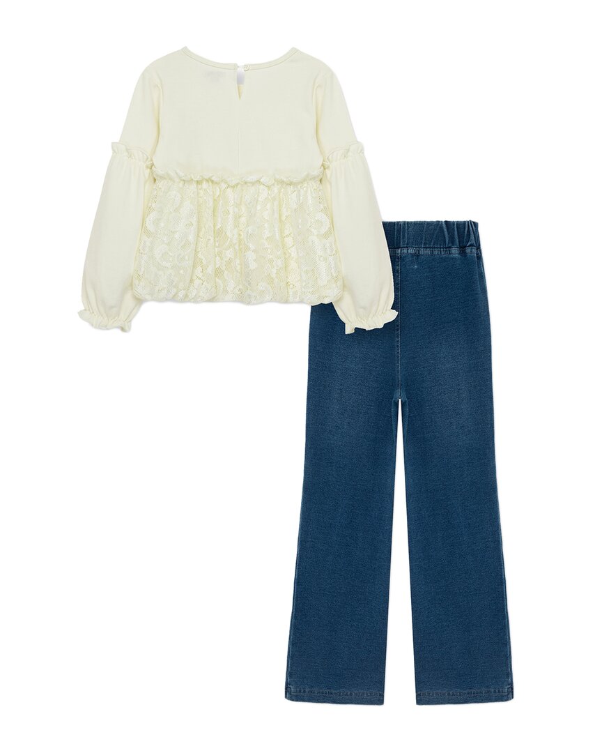 Habitual Allover Lace & Denim Set