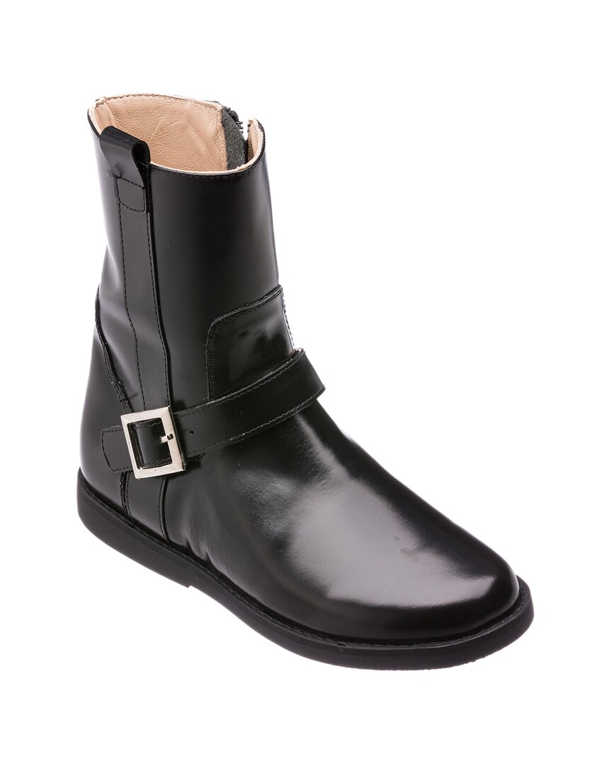 Elephantito Leather Combat Boot Black