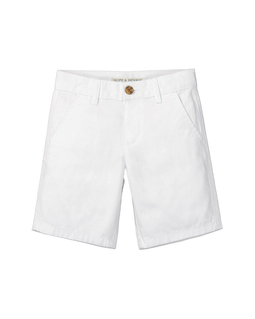 Hope & Henry Stretch Chino Short White
