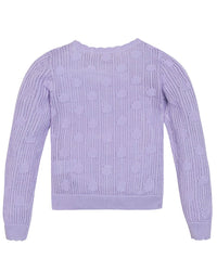 Hope & Henry Mesh Scallop Edge Cardigan