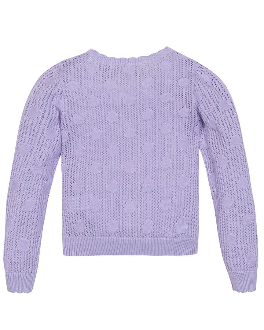 Hope & Henry Mesh Scallop Edge Cardigan