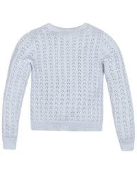 Hope & Henry Pointelle Scallop Edge Cardigan