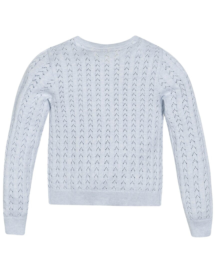 Hope & Henry Pointelle Scallop Edge Cardigan