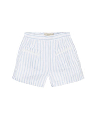 Hope & Henry Patch Pocket Pleated Linen-Blend Short
