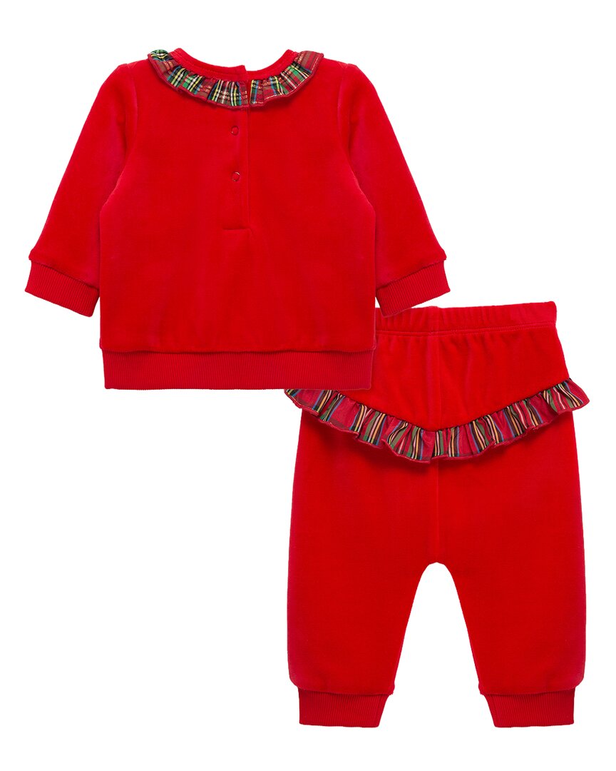 Little Me Plaid Tree Pant Set