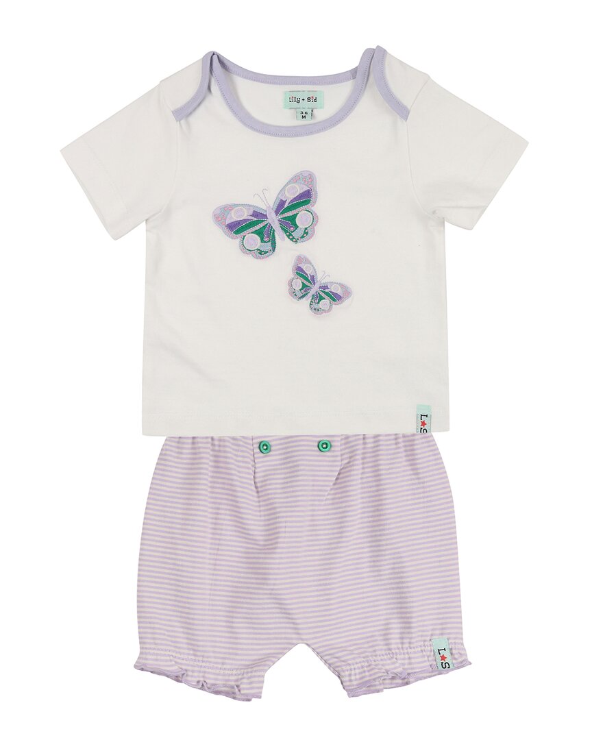 Lilly And Sid 2Pc Butterfly-Shirt & Short Set