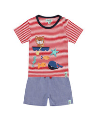Lilly And Sid Boat Applique Short Set