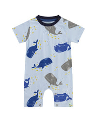 Lilly And Sid Whale Print Romper Multi
