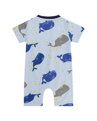 Lilly And Sid Whale Print Romper