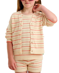 The Bonniemob Pointelle Stripe Cardigan