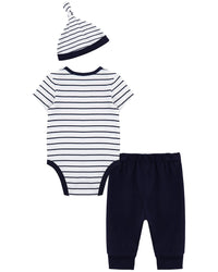 Little Me Anchor Bodysuit Set Hat