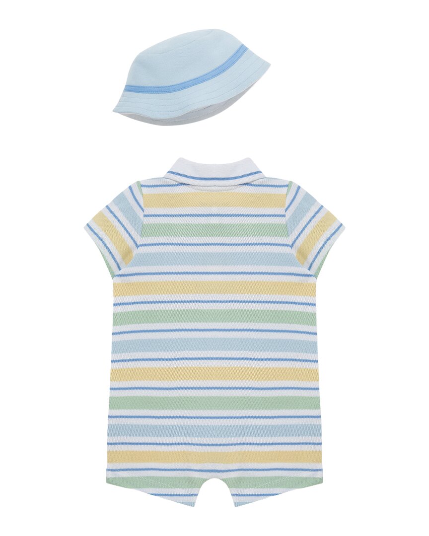 Little Me Wide Striped Romper Hat
