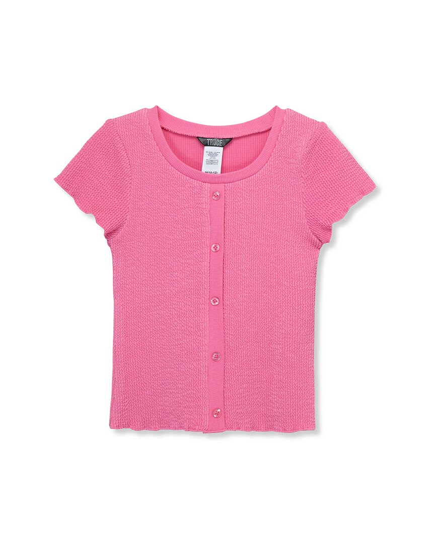 Truce Textured Button Front Top