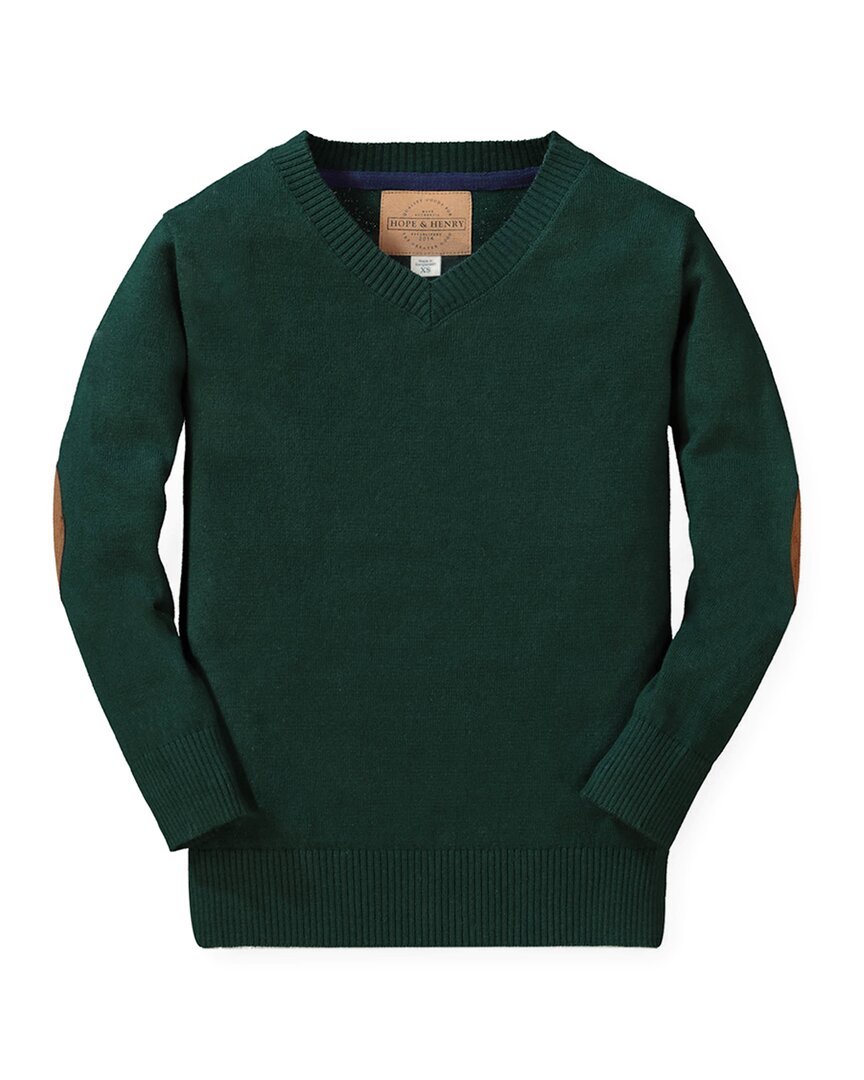 Hope & Henry Fine Gauge V-Neck Sweater