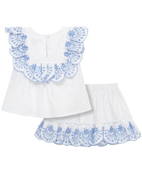 Habitual Habitual 2Pc Eyelet Skirt Set