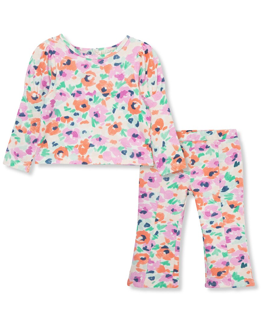 Peek Kids Wispy Floral Print Pant Set 2T Multi