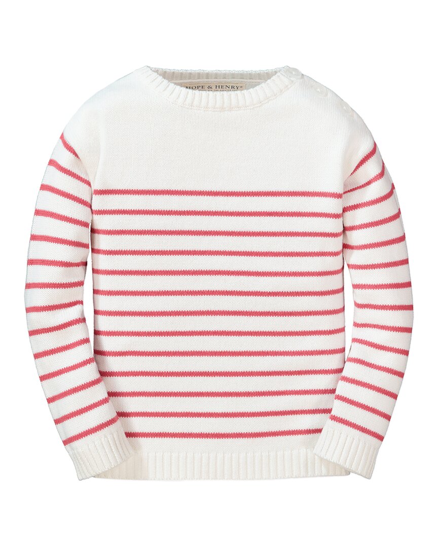 Hope & Henry Breton Stripe Sweater Red