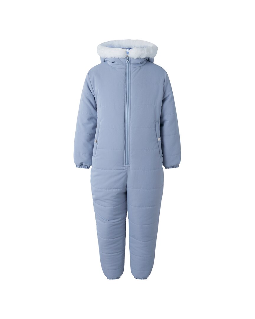 Rachel Riley Rachel Riley Blue Faux Fur Trim Snowsuit