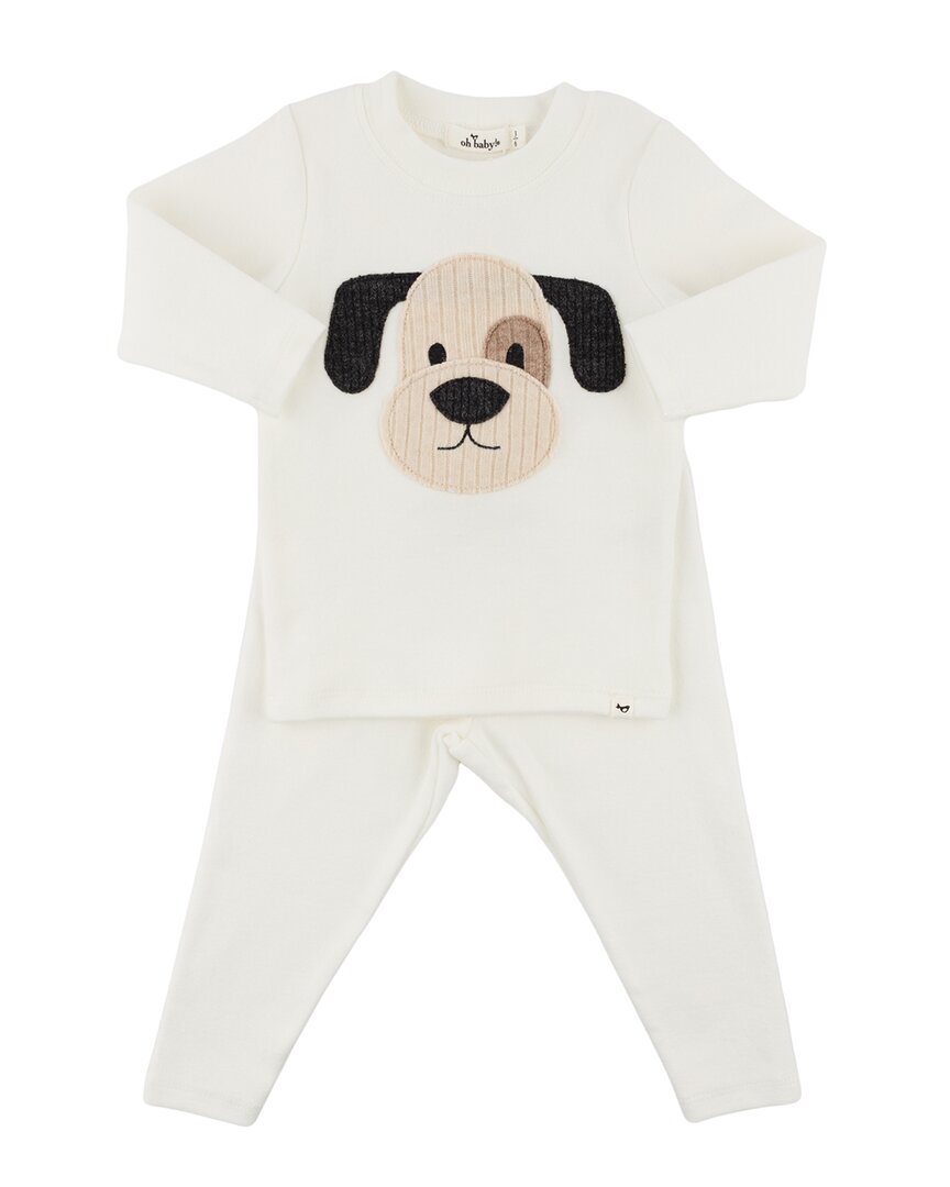 oh baby! Oh Baby! Puppy Face Applique 2Pc Set