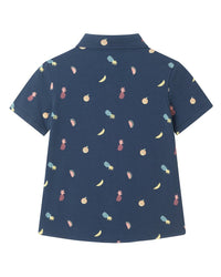 Andy & Evan Fruit Print Knit Button-Down Shirt
