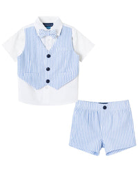 Andy & Evan Andy & Evan 4Pc Vest Short Set