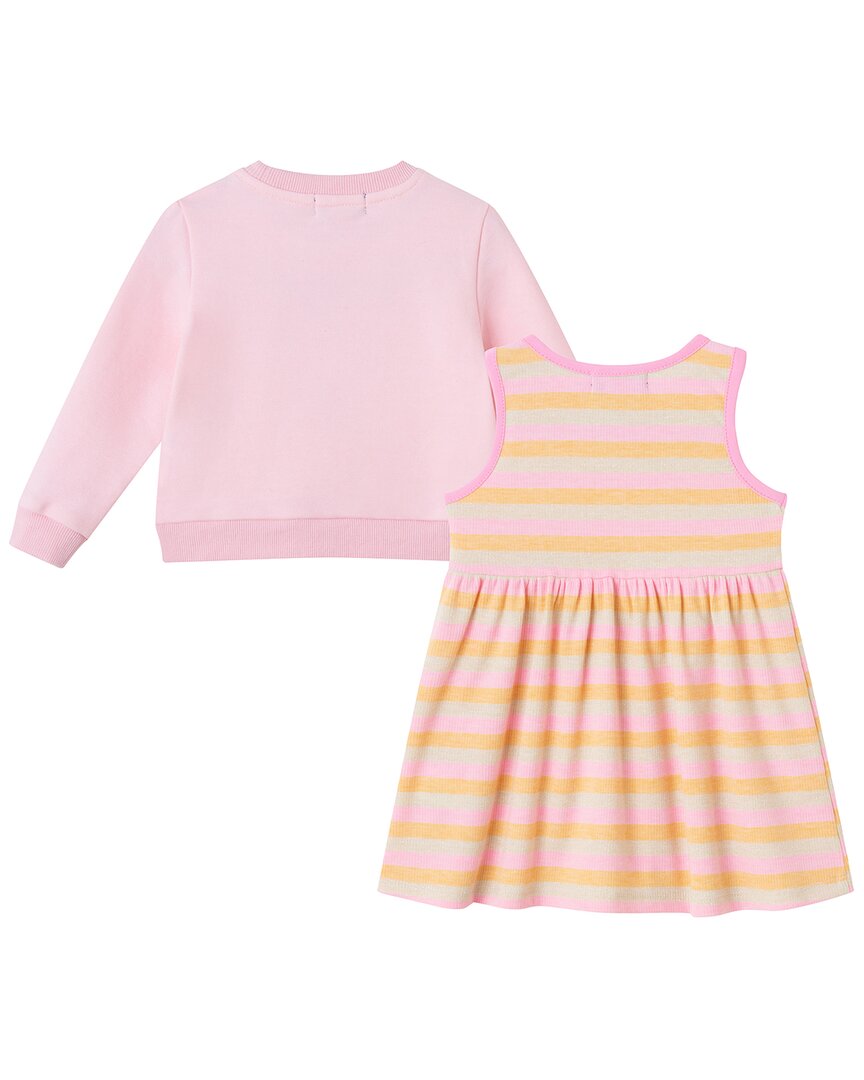 Andy & Evan Floral Crochet Sweatshirt & Dress Set