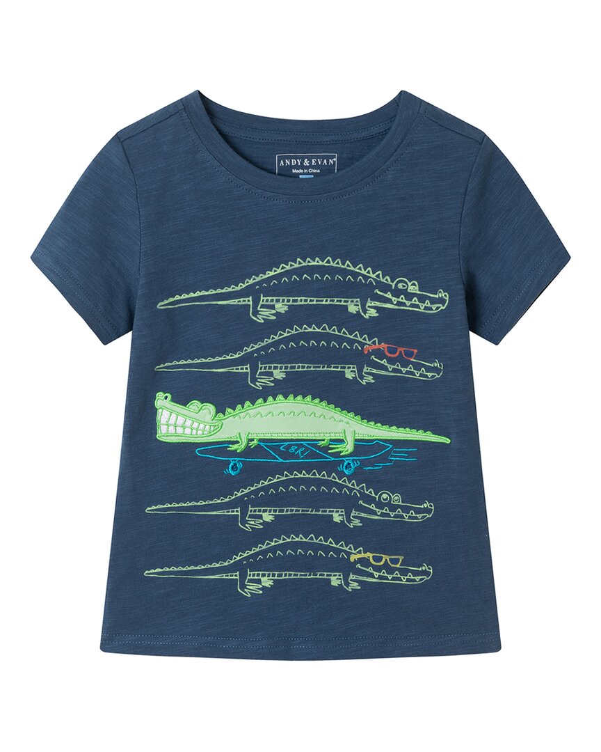 Andy & Evan Slub Croc Applique Graphic T-Shirt