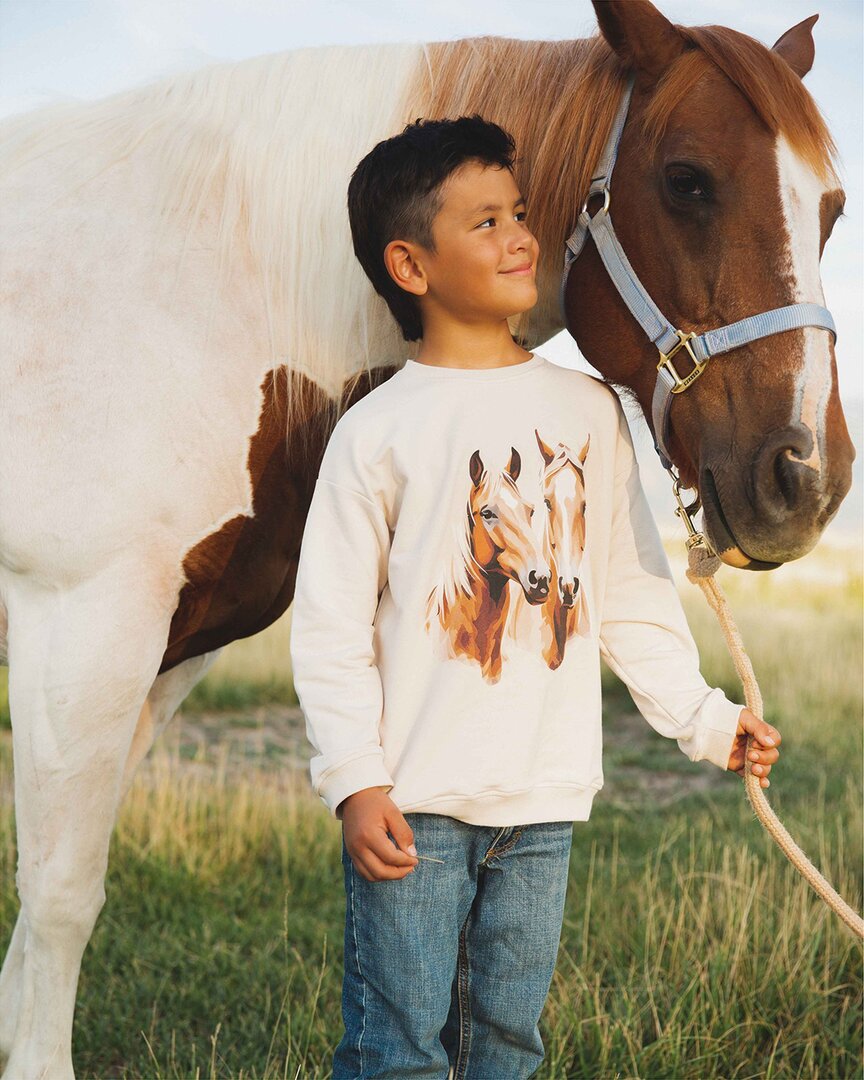 Bums & Roses Bums & Roses Horses Graphic Crew Neck Sweatshirt