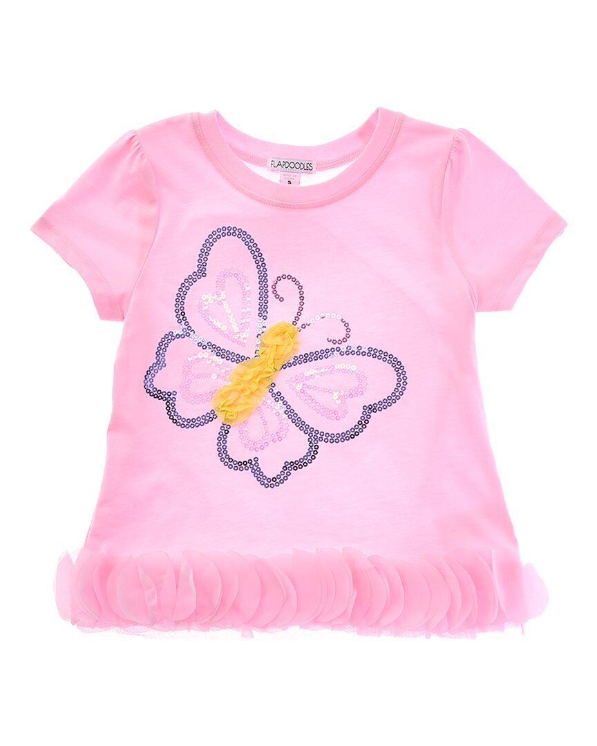 Flapdoodles Tulip Sleeve Top Pink 6X (Little Girl L)