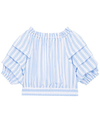 Habitual Jagger Ruched Sleeves Top