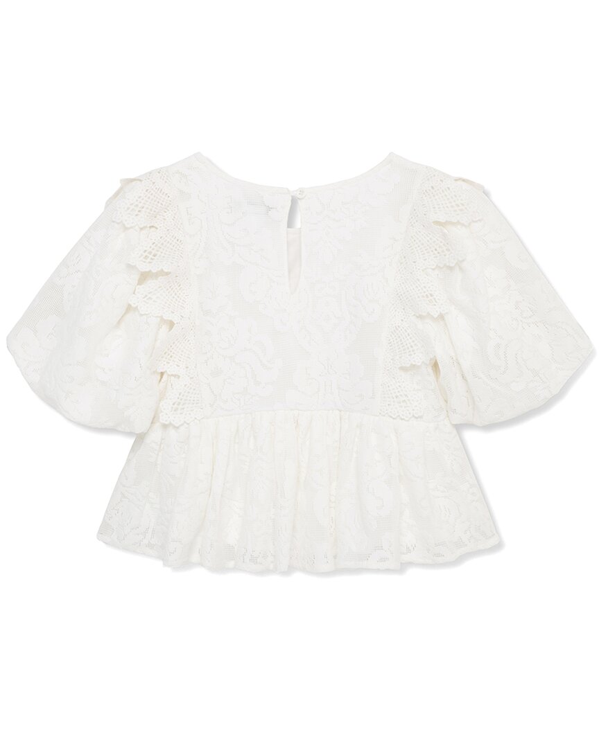 Truce Allover Embroidered Mesh Top