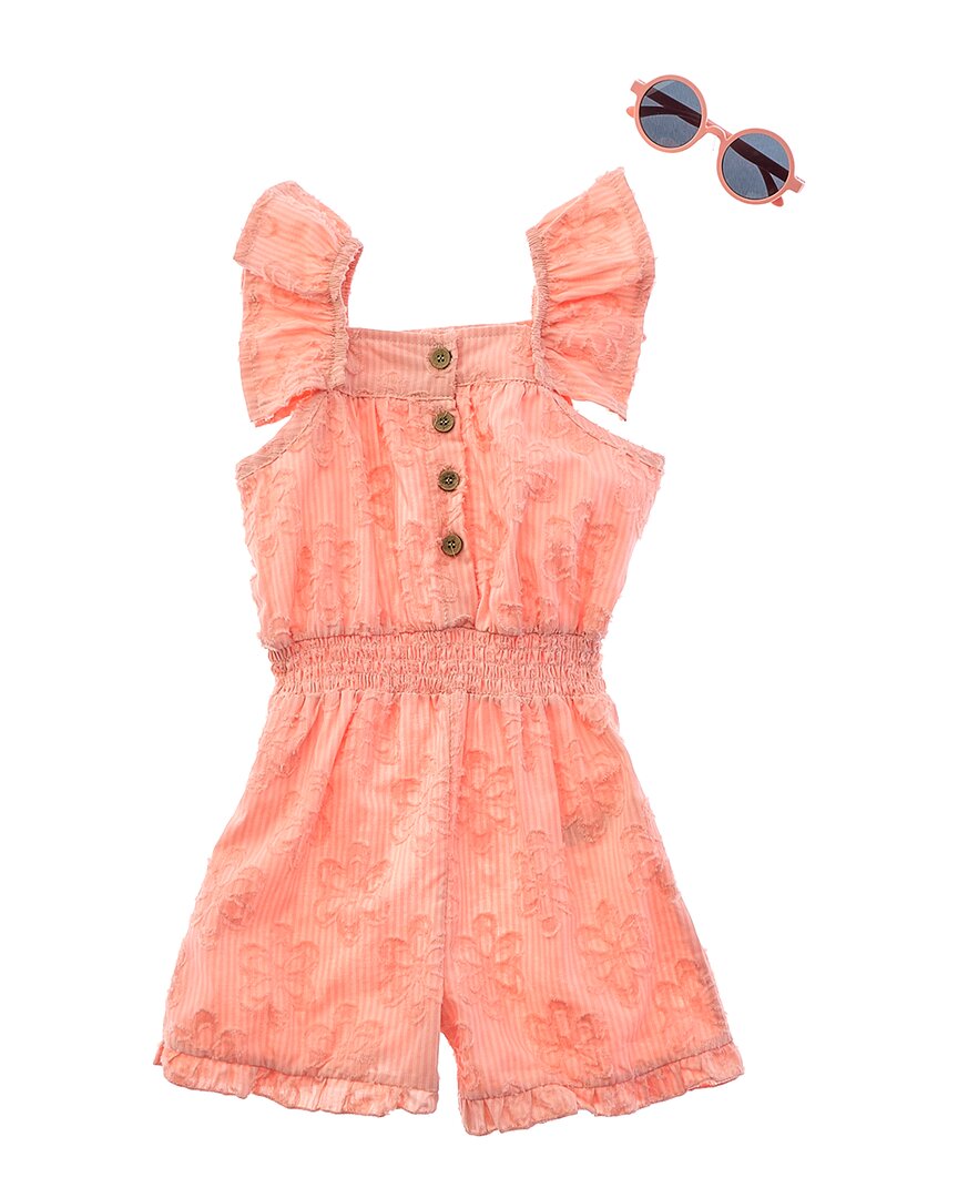 Rachel Zoe 2Pc Woven Romper With Sunglasses Multi