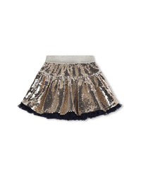 Billieblush Sequin Metallic Skirt Gold