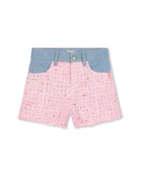 Billieblush Tweed Denim Short