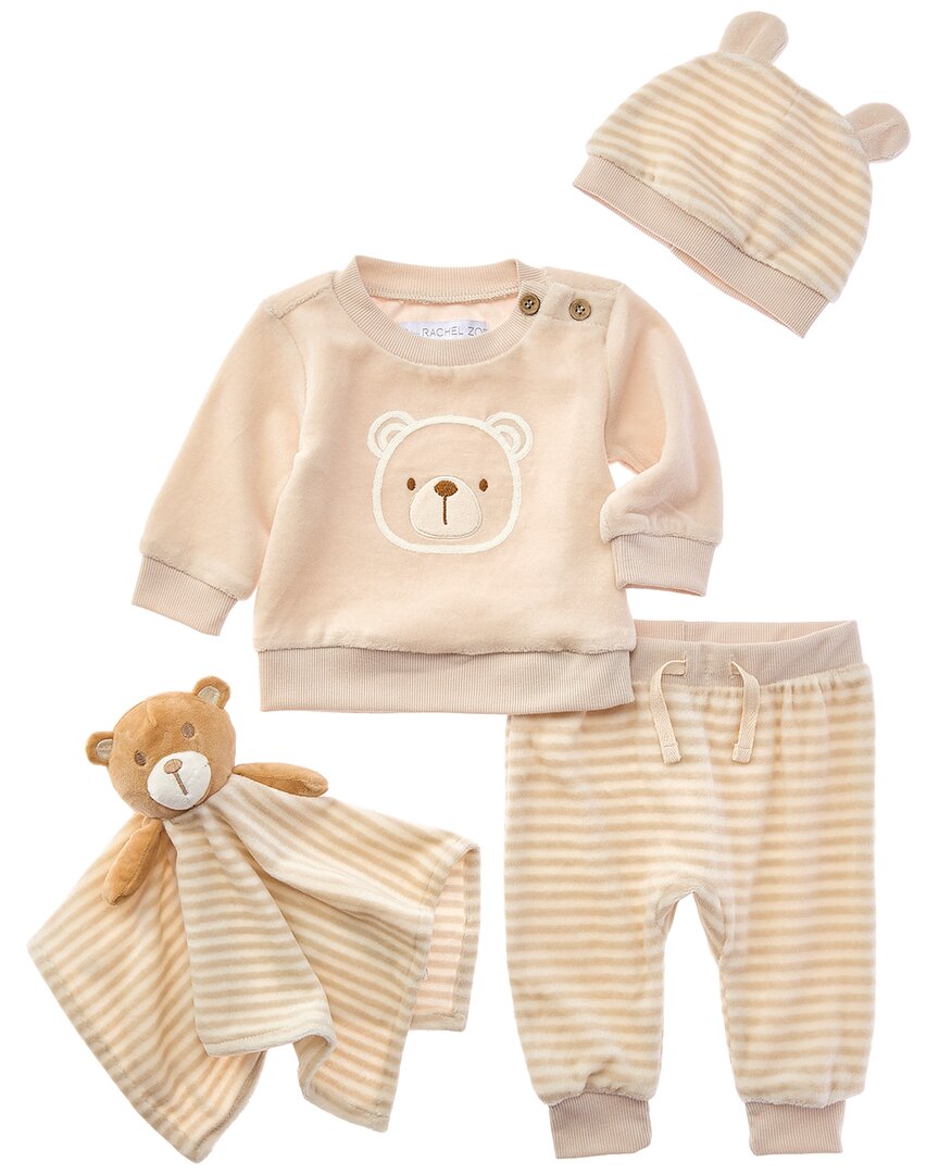 Rachel Zoe Rachel Zoe 4Pc Velour Pant & Lovey Set