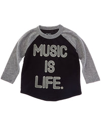 Chaser Music Is Life T-Shirt Black 2T