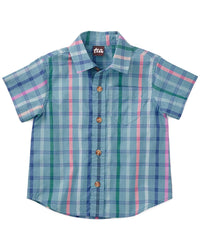 Tea Collection Madras Woven Baby Shirt Multi