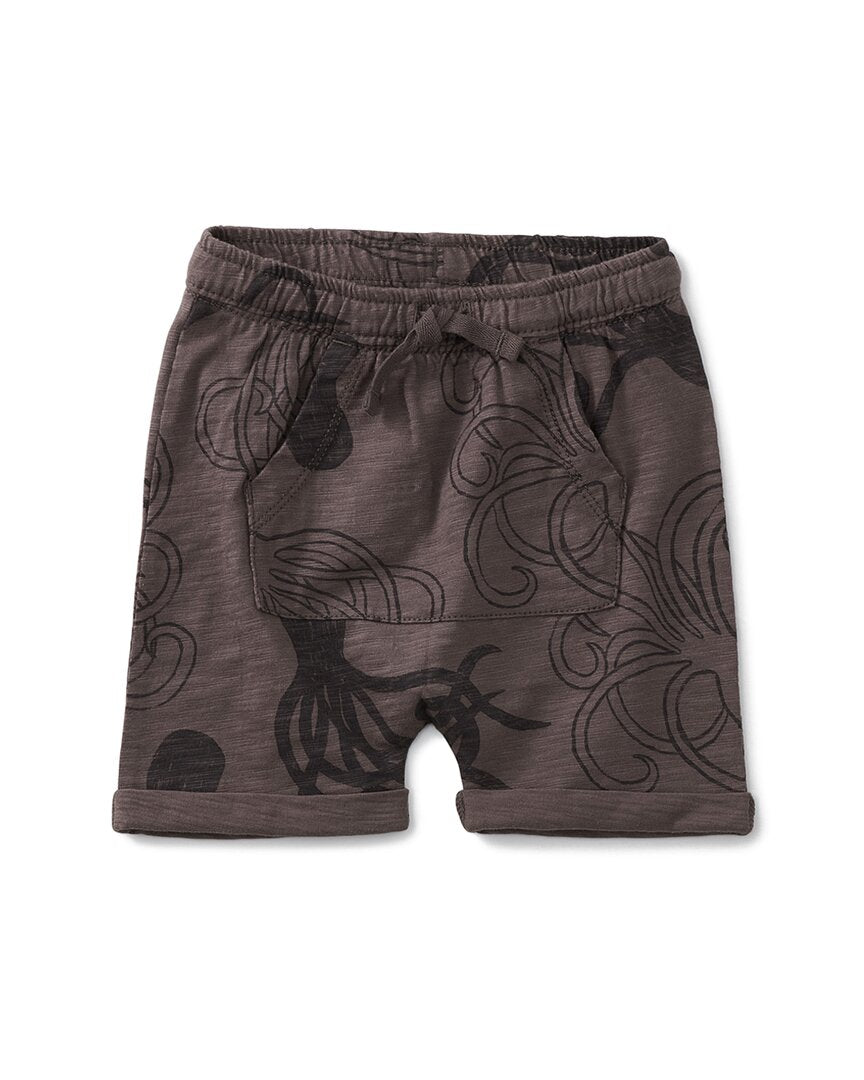 Tea Collection Pocket O Sunshine Baby Short Grey Multi 6 - 9 M
