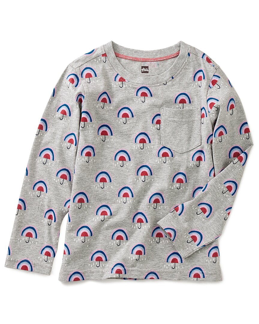 Tea Collection Printed Long-Sleeve Pocket T-Shirt