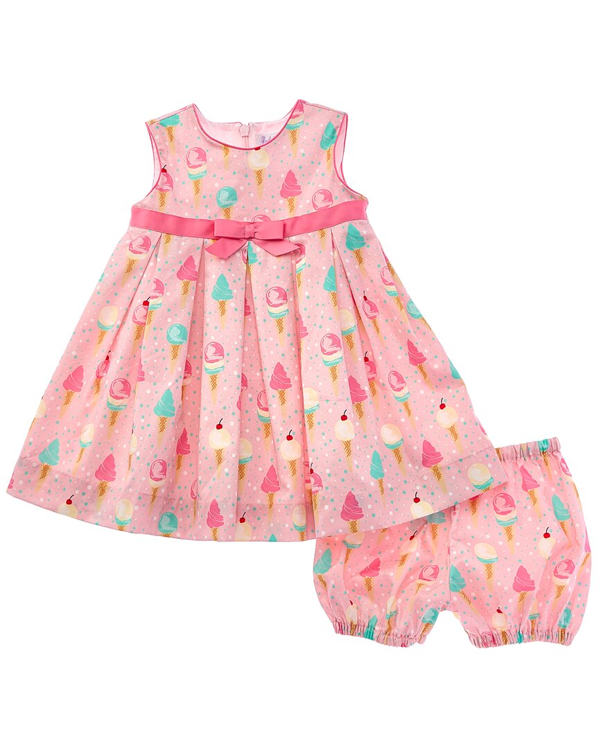 Rachel Riley Ice Cream Dress & Bloomer Set Multi 3 - 6 M