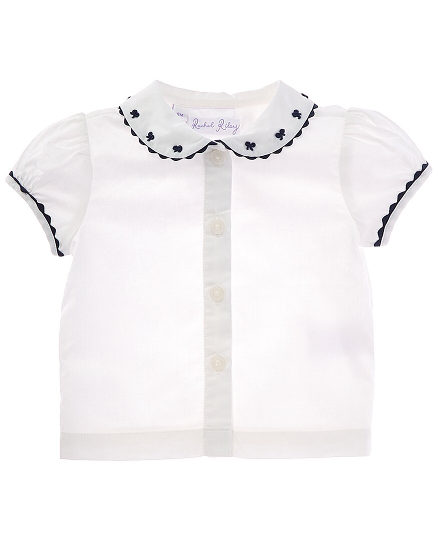 Rachel Riley Bow Embroidered Blouse