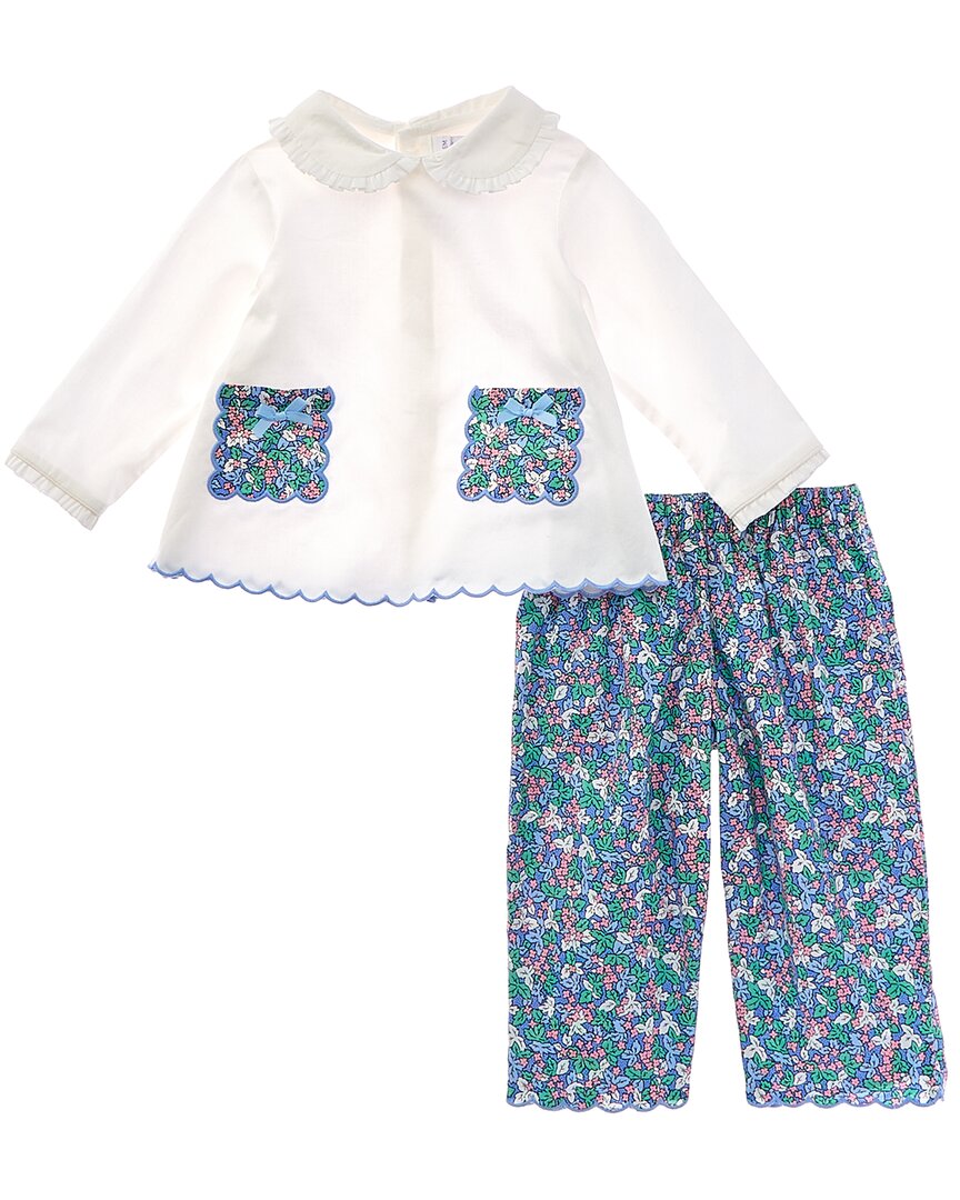 Rachel Riley Winter Blossom Pant & Top Set Multi 2T